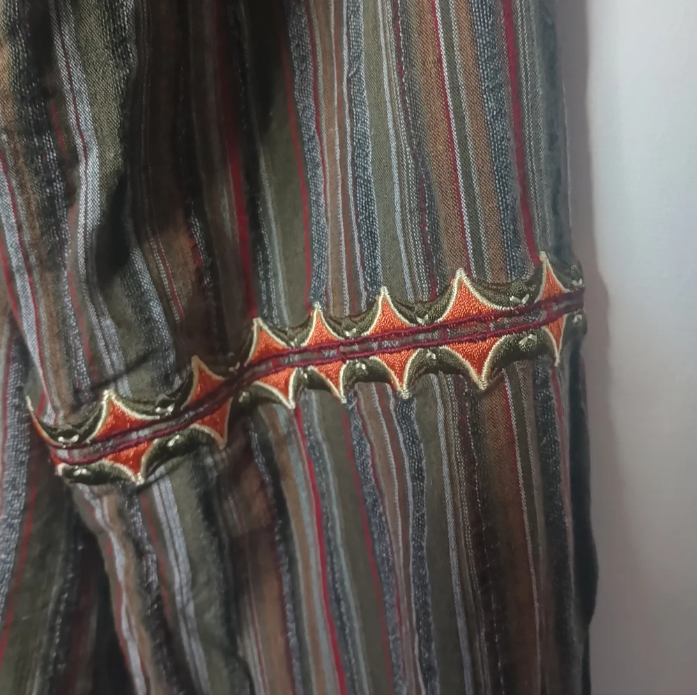 Patch 22 Y2K Indie Button Up Top Juniors L Horse Stud Artsy Boho Hippie Eclectic - Picture 5 of 11